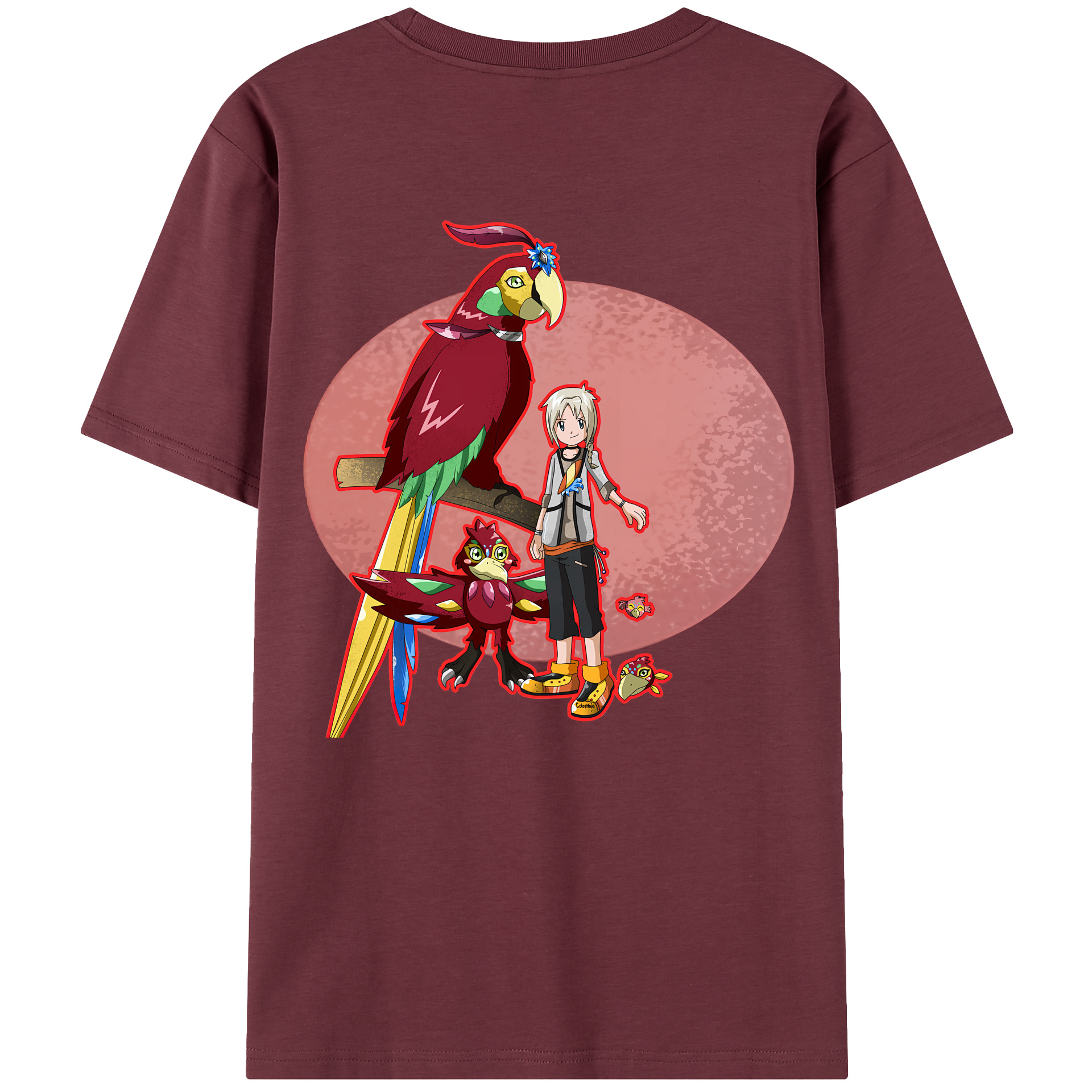 （画像用） Digimon デジタルモンスター/デジモン 綿100％半袖Tシャツ（背面プリント）